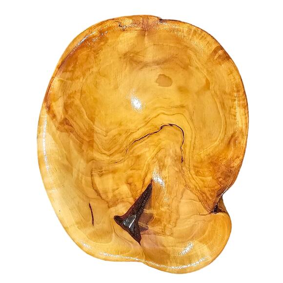 Eagle Song Carved Burl Wood Small Bowl Trinket Candy Dish - Picture 1 of 11